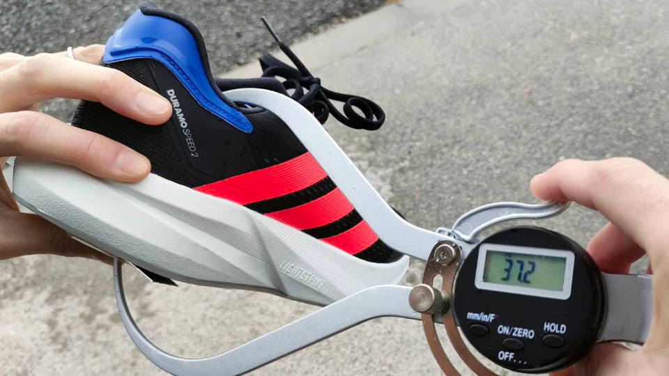 アディゼロデュラモスピード2 厚さ測定