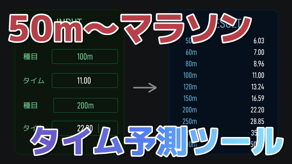 陸上タイム予測・換算ツール